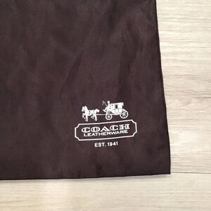 Coach Dust Bag in Dark Brown with White Logo